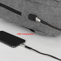 QXMOVING Sac à dos pour ordinateur portable 3 en 1, durable et pas cher, avec charge USB, pour ordinateur, école, étudiants, hommes, femmes, voyages, randonnée