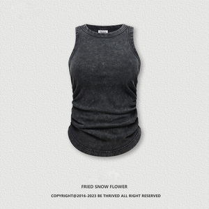 เสื้อกล้ามออกกำลังกายสำหรับผู้หญิงแบบสปอร์ต  รัดรูป  ไร้แขน  ทรง Racerback  ผ้าถักริบ  รับผลิตตามสั่งพร้อมปักโลโก้  เป็นมิตรต่อสิ่งแวดล้อม  ขายส่ง - Product Image 6