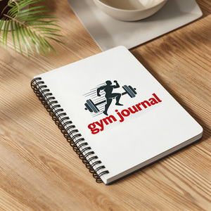Custom Pattern <strong>Gym</strong> Journal Wellness Notebook Softcover Spiral <strong>Diary</strong> Fitness Gift - Product Image 2