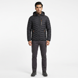 Vestes matelassées en toile de qualité supérieure pour hommes, femmes et enfants, col montant, imperméables, réversibles, logo sur le devant - Product Image 1