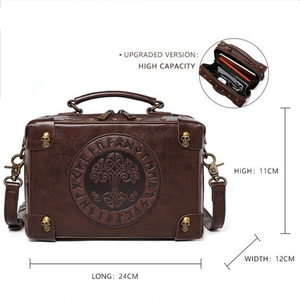 Sac à bandoulière en cuir PU gaufré style rétro nordique <span class=keywords><strong>Arbre</strong></span> de Vie Yggdrasil WJF29 pour femme, idéal pour cosplay, inspiré du monde médiéval viking - Product Image 2