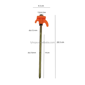 Vite da campeggio per esterni pioli da tenda ultraleggeri in muratura di titanio con montatura in metallo - Product Image 2