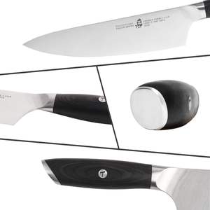 Coltello <span class=keywords><strong>da</strong></span> Chef Giapponese <span class=keywords><strong>Serie</strong></span> TUO Falcon Gyuto 8 Pollici con Acciaio Tedesco HC e Manico in Pakkawood, Confezione Regalo Inclusa - Product Image 2