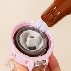 Cepillo de limpieza colgante multifuncional de silicona con mango largo para botellas, cepillos giratorios para la boca de vasos, herramienta de limpieza - Product Image 5