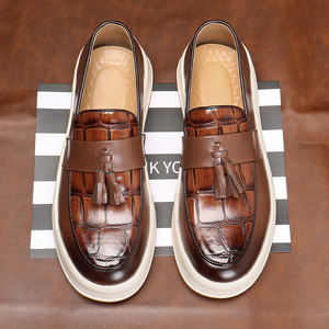 Chaussures de marche d'hiver classiques pour hommes, à lacets, bout fermé, pour le bureau et la carrière, dessus en PU résistant à l'usure - Product Image 5