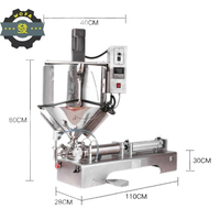 JIAHE Machine de remplissage à piston pneumatique semi-automatique pour shampooing au miel crème sauce tomate lotion pommade pâte liquide épaisse