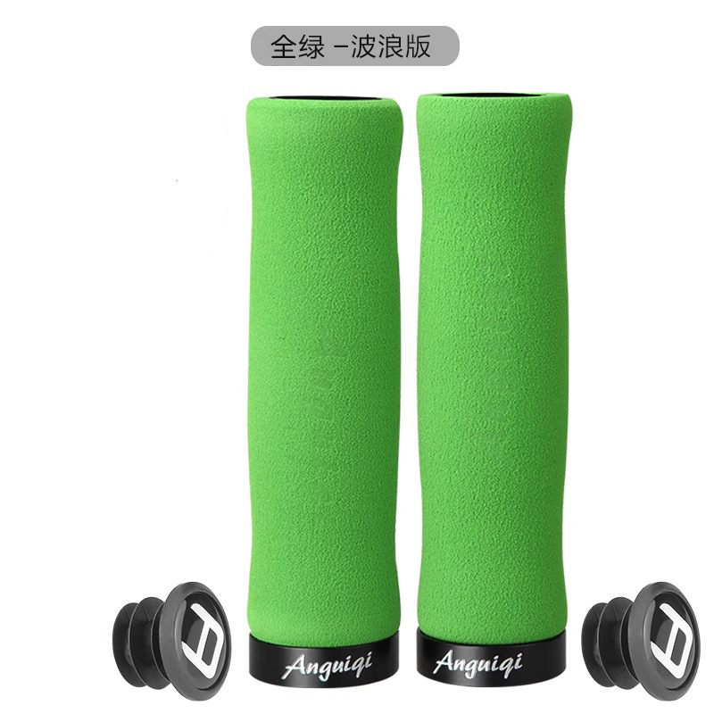 Wavy PVC grip sleeve, black and green