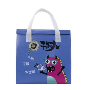Foldable Eco-Friendly Cooler Bag for Delivery Waterproof Non-Woven Aluminum Foil Cotton Handle Biodegradable for Water Delivery - Product Image 1