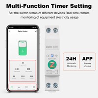 Interruptor Inteligente OEM Tuya Zigbee para Riel DIN, Relé MCB con Temporizador, Medidor de Energía, Protección de Voltaje, Control por Aplicación
