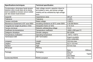 Серия керамических конденсаторов сверхвысокого напряжения 14 кВ - Product Image 3