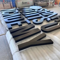 Papan Tanda Toko LED Backlit 3D Stainless Steel yang Dapat Disesuaikan dari Pabrik, Tahan Air untuk Dekorasi Bangunan & Bisnis Luar Ruangan