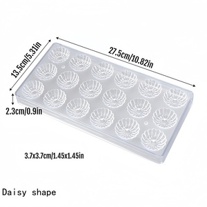 PS Umweltfreundliche Plastik-Schokoladenform 3D Quadratische Einweg-Süßigkeitenform für Kuchenwerkzeuge Zahlenförmige Süßigkeitenherstellung - Product Image 5