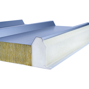 Panneau sandwich <span class=keywords><strong>de</strong></span> toiture préfabriqué, écologique, design moderne, ignifuge, en <span class=keywords><strong>laine</strong></span> <span class=keywords><strong>de</strong></span> <span class=keywords><strong>roche</strong></span> et polyuréthane, avec joint <span class=keywords><strong>de</strong></span> bordure pour plafond - Product Image 4