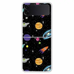 Motif créatif coloré impression PC Cool coque de téléphone pour Samsung Galaxy Z Flip4 5G couverture arrière Mobile