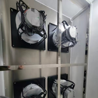 Unité de traitement d'air hydronique modulaire compacte, 6 rangées de serpentin de refroidissement, serpentin d'eau réfrigérée, AHU avec ventilateur EC à économie d'énergie, 2000 CFM