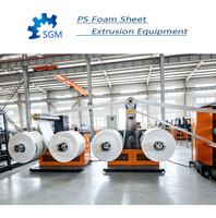 Nouvelle machine d'extrusion automatique de feuilles de mousse EPS contrôlée par PLC, moteur 260 kW, pompe 380 V, écologique et haute performance