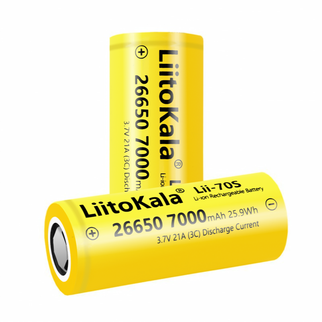 LiitoKala Highest Capacity 26650 7000mah 21A/35A Lithium Battery 3.6V 26650 Rechargeable Battery Cell for Battery Pack