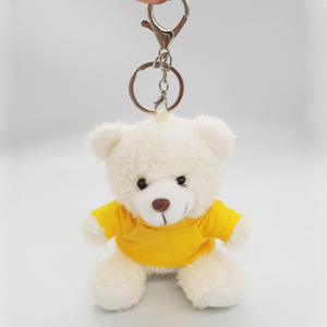 Thăng Hoa Sản Phẩm Gấu Bông Móc Chìa Khóa Biểu Tượng Tùy Chỉnh Sang Trọng Gấu Bông Với Tee Áo Sơ Mi Và Logo In - Product Image 2