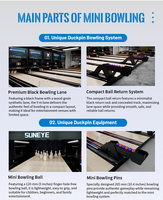 Peralatan Permainan Olahraga Berbasis Koin, Arena Bowling Duckpin Indoor 2 Jalur untuk Dijual