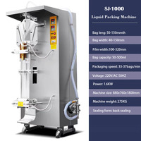 Machine d'emballage automatique de sachets d'eau pure 500ml 1000ml, machine de remplissage et de scellage de petits sachets en plastique pour eau minérale SJ-1000