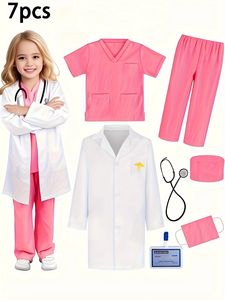Juego <span class=keywords><strong>de</strong></span> niños para niños pequeños, traje quirúrgico <span class=keywords><strong>de</strong></span> médico, uniforme, conjunto <span class=keywords><strong>de</strong></span> disfraz <span class=keywords><strong>de</strong></span> Cosplay para niños y niñas, disfraz <span class=keywords><strong>de</strong></span> Halloween - Product Image 6