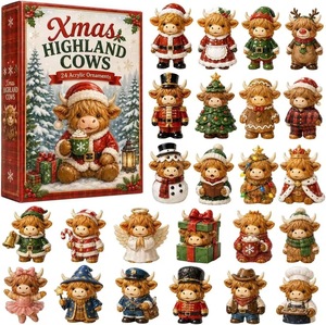 24-Tage-Adventskalender mit Highland-Kuh-Magie, 3D-Mini-Figuren aus Harz, Überraschungsbox, Weihnachts-Countdown-Kalender, Feiertagsgeschenk - Product Image 5