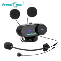 Casque Intercom FreedConn TCOM VB Étanche 800m avec Réduction de Bruit, Idéal pour la Moto en Groupe