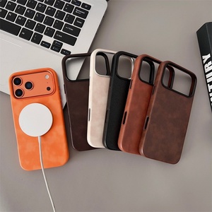 Funda Magnética de Cuero Retro para iPhone 17 16 15 14 13 12 Pro Max, Funda Magnética con Textura de Cuero TPU para iPhone 17 - Product Image 2