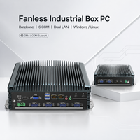 PC Industrial Sin Ventilador Barebone Intel Core I3 I5 I7 6 COM Doble LAN 6 USB HD VGA Windows Linux Embedded Box PC