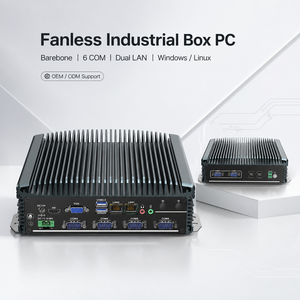 PC Industrial Sin Ventilador Barebone Intel Core I3 I5 I7 6 COM Doble LAN 6 USB HD VGA Windows <span class=keywords><strong>Linux</strong></span> Embedded Box PC - Product Image 1