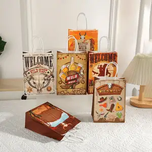 Wild West Party Gift Bags Western Cowboy a tema Party Goodie bag Cowboy Party forniture e decorazioni di compleanno per bambini
