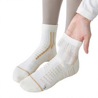 Chaussettes de sport professionnelles unisexe en coton-polyester à séchage rapide, tricotées à la cheville, avec dos en tissu éponge antidérapant, ODM pour la course, le cyclisme et la randonnée