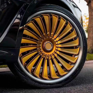 Rueda forjada de 2 piezas de fibra de carbono de bronce para Bmw Alpina X7 para Benz Gls 380 G63 Mustang <span class=keywords><strong>Gt</strong></span> Ferrari <span class=keywords><strong>488</strong></span> E63s para nio ES8 Audi Q - Product Image 2