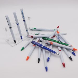 Custom Branded Promotional Plastic Print <b>Pens</b> Sublimation Blank <b>White</b> Stylo Ballpoint UV Full Color Logo Print - Product Image 4