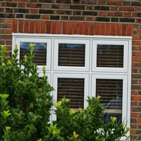 Fenêtre à battant en aluminium noir personnalisée UK PAS24, double vitrage, résistante aux chocs, pour la fabrication de fenêtres et de portes