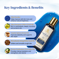 Gel Douche Éclaircissant et Blanchissant au Nila Bleu Marocain, Marque Privée OEM, Soin Nettoyant en Profondeur Naturel pour la Peau, Vente en Gros 100ml
