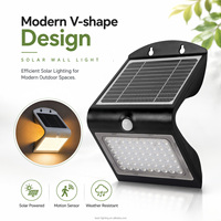 Lampe murale solaire à haute luminosité 500LM, lumière de sécurité LED pour extérieur, jardin, lampe murale solaire avec capteur, éclairage magnifique