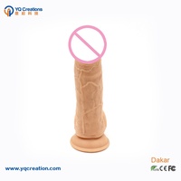 Pene Artificial Realista de Color Piel de 9.5 Pulgadas, Consolador Grande para Mujer