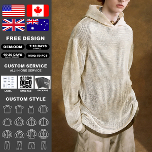 KingSen – Sweat à capuche surdimensionné en polyester respirant 100 % avec logo imprimé et brodé pour homme, style hip-hop, transparent - Product Image 2