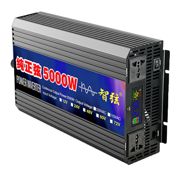 Pure Sine Wave Inverter 2500W Peak 5000W DC 12V to AC 110V 220V Solar Inverter DC to AC Converter Multi-use - OEM/ODM Supported