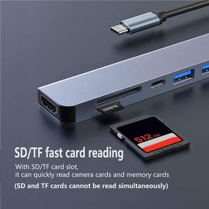 Hub USB C 7 en 1 SYONG, 4K30Hz HDTV, USB 3.0/2.0 Tipo C, SD/TF, Carga PD100W, Compatible con Computadoras <span class=keywords><strong>MacBook</strong></span> y iPad - Product Image 4