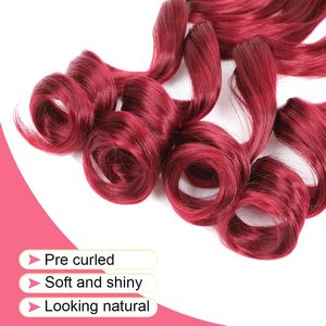 Meilleur prix et haute qualité – Cheveux synthétiques tressés pré-étirés de 24 pouces, 150g, en fibre haute température, pour tresses françaises au crochet, ondulations lâches - Product Image 4