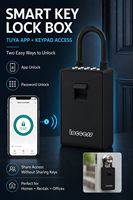 Boîte à clés intelligente Tuya avec code PIN, contrôle par application, en alliage d'aluminium, IP54, coffre-fort numérique extérieur