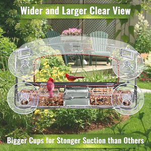 <span class=keywords><strong>2025</strong></span> nóng bán tốt nhất tùy chỉnh rõ ràng Acrylic cửa sổ <span class=keywords><strong>Bird</strong></span> Feeder với mạnh mẽ hút ly - Product Image 5