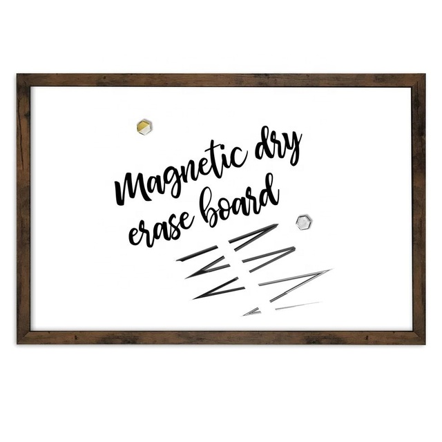 Wood Frame Board,Dry Erase Whiteboard,Magnetic Writing Board for Teaching and Display Using