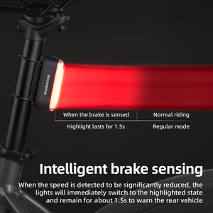 Achterlicht voor <span class=keywords><strong>Smart</strong></span> Mini Bike, USB oplaadbaar, LED, magnetische bevestiging, rem-geactiveerd fietsachterlicht - Product Image 3