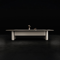 Ensemble de table de conférence moderne de style personnalisé KMJ, table de réunion de grande taille de 3,6 m, table de conférence en bois