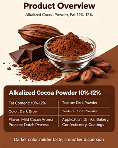 Polvo de Cacao Alcalinizado de Color Marrón Oscuro Intenso, Excelente Rendimiento de Coloración, 10%-12% - Product Image 3