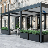 Pergola motorisée personnalisable pour patio, couvertures de jardin, cuisine extérieure automatique, pergola bioclimatique en aluminium à lames orientables