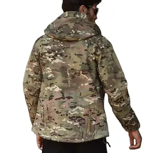 Камуфляжная охотничья одежда тактическая куртка Мужская мягкая ветрозащитная куртка